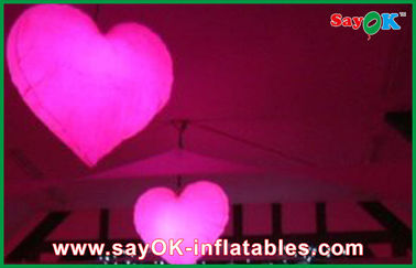 Malam Inflatable Led Jantung Pencahayaan Dekorasi Untuk Iklan