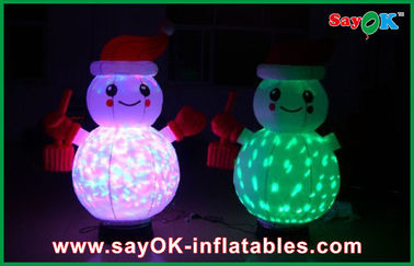 Natal Inflatable Pencahayaan Dekorasi Inflatable Snowman Dengan Kontroler