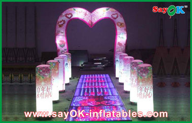 Ukuran pernikahan Dipimpin Arch Dekorasi Inflatable bersinar Pencahayaan Disesuaikan