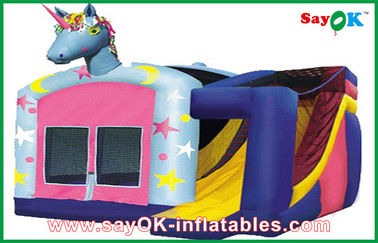 Kartun Inflatable Bounce Anak Waterpark Inflatable Combos Dengan Slide