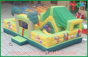 Keselamatan Disesuaikan Inflatable Bouncy Castle / Fun City Children Entertainment