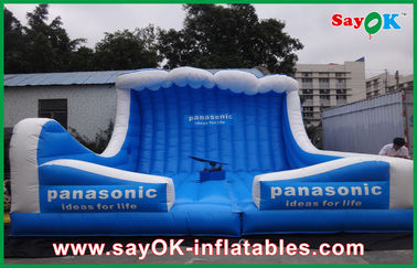 Moon Bounce Inflatable Kids Blue Color Besar Bounce Inflatable Untuk Acara / Taman Hiburan
