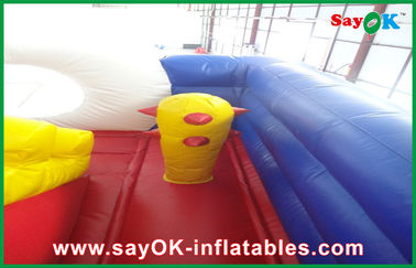 Moonwalk Bounce House Cute Colorful PVC Materail Inflatable Bounce Fun City For Kids Disetujui SGS