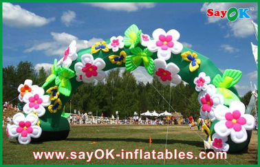 Inflatable Finish Arch Mini Inflatable Arch / Gerbang Tiup / Pintu Tak Terkalahkan Dengan Dekorasi Bunga