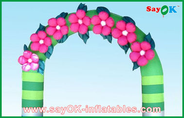 Inflatable Finish Arch Mini Inflatable Arch / Gerbang Tiup / Pintu Tak Terkalahkan Dengan Dekorasi Bunga