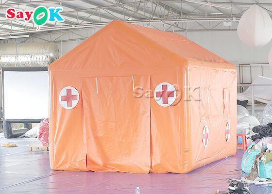 Tenda Rumah Sakit Lapangan Tenda Medis Tiup Darurat Terpal PVC Tahan Air