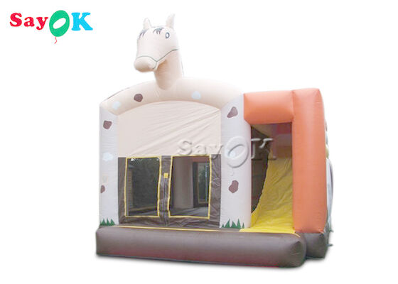 PVC Double Stitching Inflatable Horse Bounce Castle Untuk Halaman Belakang