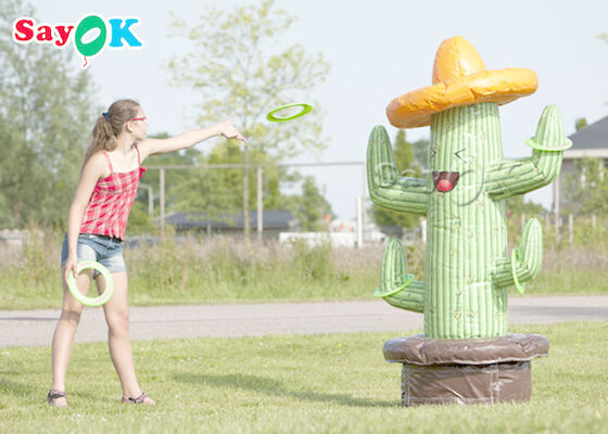 Inflatable Outdoor Games PVC Tarpaulin Inflatable Cactus Ring Toss Bukti Tusukan