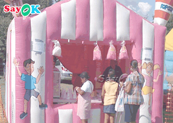 Tenda Kerja Tiup Portabel PVC Candy Floss Tenda Udara Tiup Tahan Air