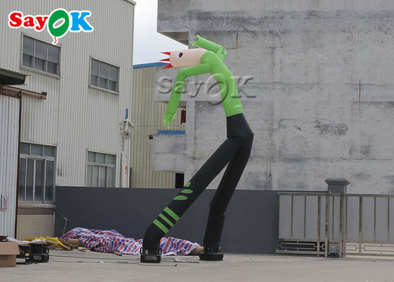 Dancing Inflatable Man 8m 24ft Green Mini Hand Shaking Inflatable Air Dancer Man Dengan Dua Kaki