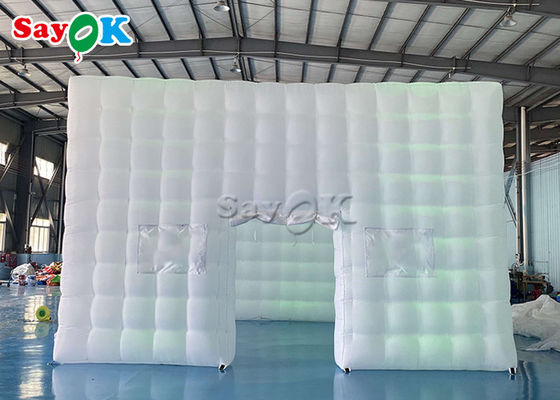 Tenda Cube Inflatable 6.5m 21ft Tenda Udara Inflatable Square Marquee Dengan Lampu Tube LED
