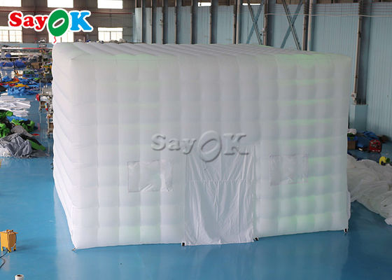 Tenda Cube Inflatable 6.5m 21ft Tenda Udara Inflatable Square Marquee Dengan Lampu Tube LED
