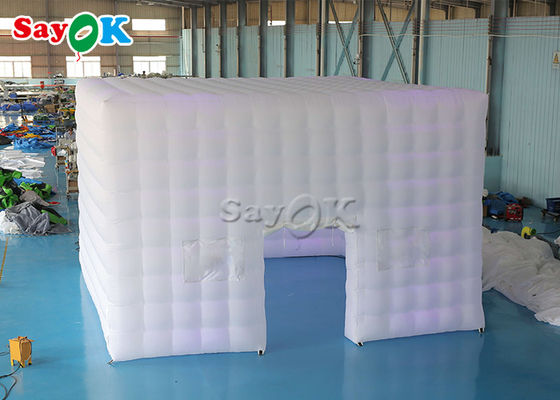 Tenda Cube Inflatable 6.5m 21ft Tenda Udara Inflatable Square Marquee Dengan Lampu Tube LED