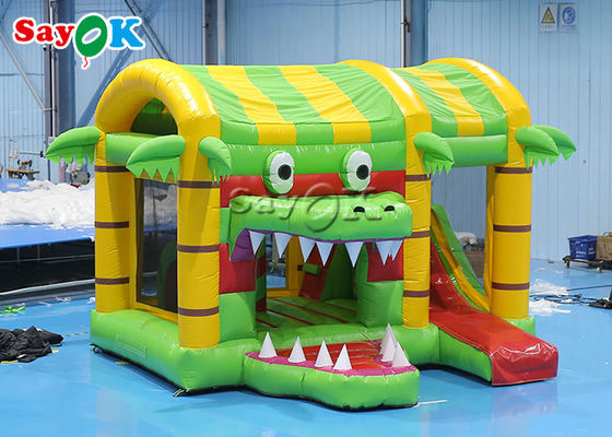 Kecil Multi menyenangkan Buaya Inflatable Bounce Castle House Slide Untuk Anak