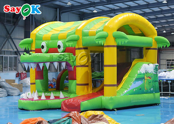 Kecil Multi menyenangkan Buaya Inflatable Bounce Castle House Slide Untuk Anak