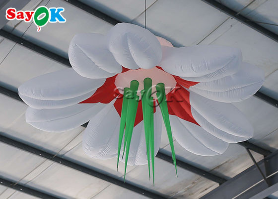 Warna-warni 1.5m/2m Inflatable Led Hanging Flower Untuk Dekorasi Pernikahan