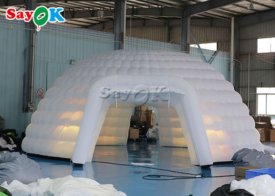 8m Big Led Light Inflatable Dome Event Tent Untuk Berkemah Di Luar Ruangan