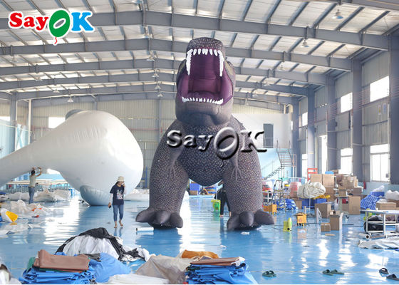 Iklan Inflatable 5m 16ft Giant Inflatable Dinosaur Model Untuk Pameran Halloween