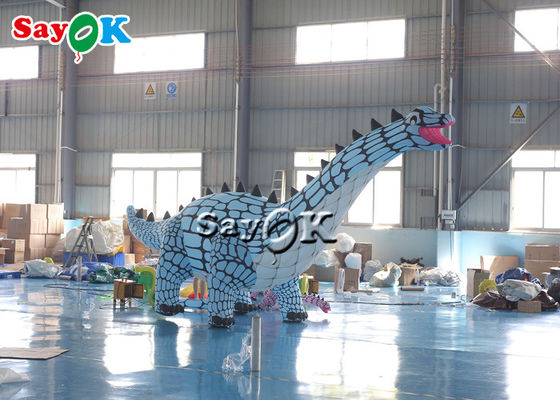 3m 10ft Blue Inflatable Christmas Dinosaur Untuk Dekorasi Luar Ruangan Dalam Ruangan