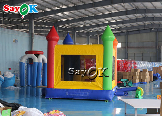 6 * 4m Pvc Air Jumping Bouncing Castles Dengan Slide Commercial Inflatable Bouncer Untuk Anak