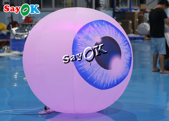 Halloween Yard 1.5m Inflatable Lighting Dekorasi Led Eye Balloon