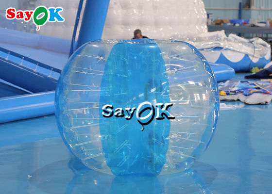 Inflatable Halaman Belakang Permainan Dewasa Remaja Inflatable Olahraga Permainan 1.5M 5ft Biru Merah Kedap Udara TPU Sepak Bola Bumper Bola
