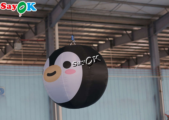 Balon Penguin Dekorasi Pencahayaan Tiup 1.5m 5ft yang Disesuaikan