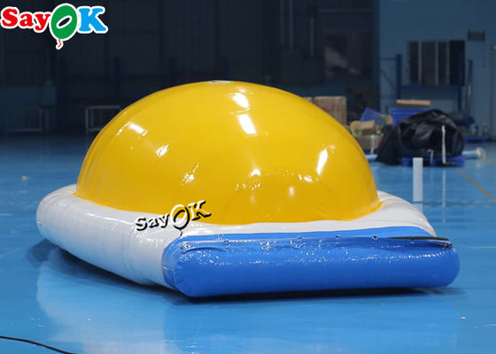 Bola Air Inflatable Kuning Putih 0,9mm PVC Inflatable Air Toys Curriculum Obstacle Jumping Bouncing Bed