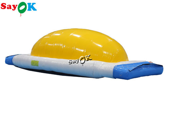 Bola Air Inflatable Kuning Putih 0,9mm PVC Inflatable Air Toys Curriculum Obstacle Jumping Bouncing Bed