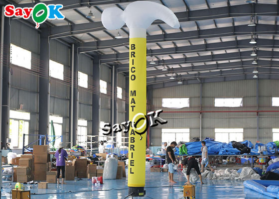 Iklan Inflatable Air Dancer Man 5m Rip Stop Nylon Cloth Blower Sky Dancer Inflatable Hammer