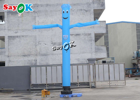 Inflatable Wacky Waving Tube Man 5m Blue Single Leg Inflatable Air Dancer Wave Man Dengan Blower