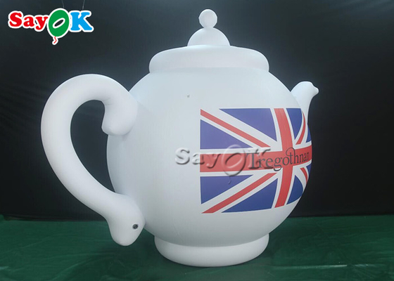 2m 6.6ft White Advertising Air Sealed Inflatable Teapot Model Dengan Pencetakan