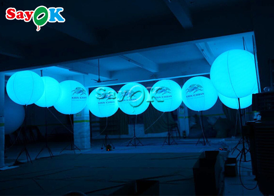 Pencetakan Logo Inflatable Stand Lighted Balloon Dengan Stainless Steel 190T Nylon