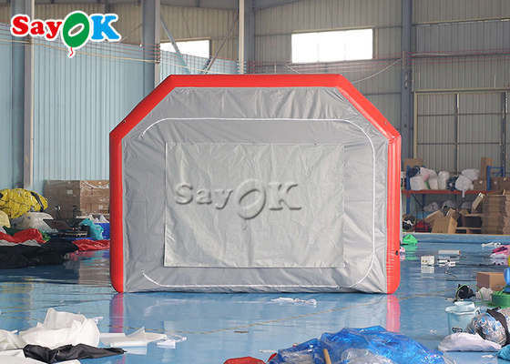 Tenda Kerja Tiup Abu-abu Kedap Udara Tenda Udara Tiup Meledakkan Lukisan Mobil Booth Semprot