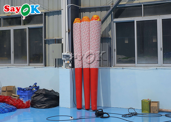 Raksasa Inflatable 3m 10ft Kompetisi Permainan Olahraga Tiup Menantang Fun Torch