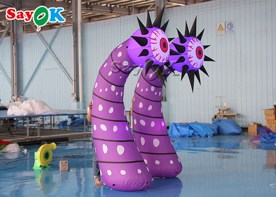 Taman 190T 4m Inflatable Lighting Dekorasi LED Dazzling Blow Up Flower