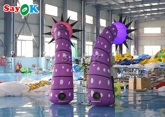 Taman 190T 4m Inflatable Lighting Dekorasi LED Dazzling Blow Up Flower