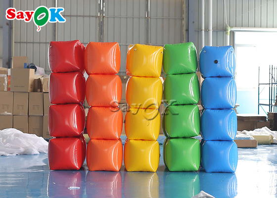 Portable Indoor Outdoor Cube Inflatable Stool Ottoman