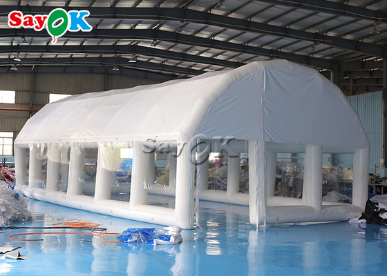 Tenda Tiup Besar 0.55Mm Pvc Tenda Udara Tiup Kubah Kedap Udara Transparan Untuk Penutup Kolam Renang