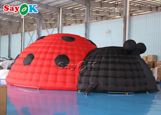 Tenda Inflatable Besar Sphere Ladybird Air Inflatable Ladybug Tenda Merah Dan Hitam Untuk Acara Outdoor