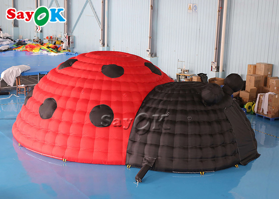 Tenda Inflatable Besar Sphere Ladybird Air Inflatable Ladybug Tenda Merah Dan Hitam Untuk Acara Outdoor