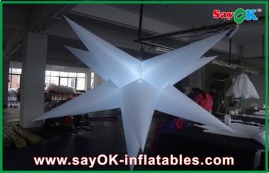 Dekorasi Acara Pesta Disesuaikan Inflatable Hanging LED Light Star