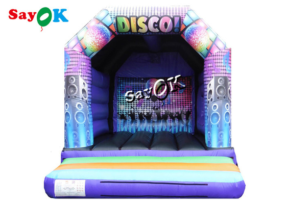 PVC Tarpualin Dj Inflatable Disco Dome Bouncer Untuk halaman belakang