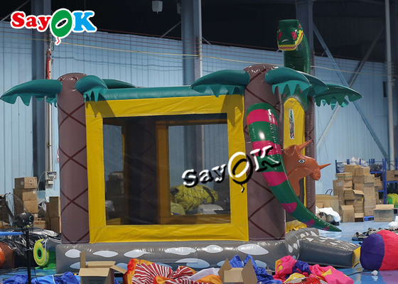 Giant Jungle Park Inflatable Dinosaur Jumping Castle Untuk Anak-anak