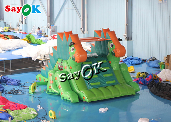 Komersial Inflatable Bouncy Slides Toddler Pvc Inflatable Dinosaur Dry Slide Untuk Taman Hiburan Luar Ruangan