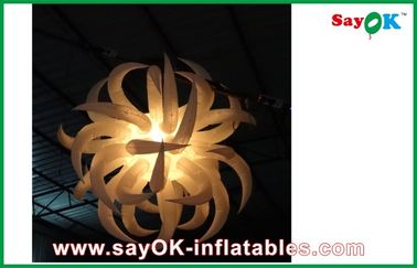 Putih Inflatable Pencahayaan Dekorasi Inflatable Bunga Untuk Dekorasi Tahun Baru