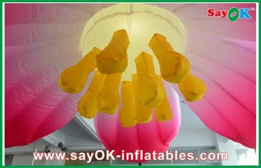 1.5m pink Hanging Inflatable LED Bunga Inflatable Pencahayaan Untuk Partai