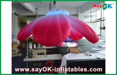 1.5m pink Hanging Inflatable LED Bunga Inflatable Pencahayaan Untuk Partai