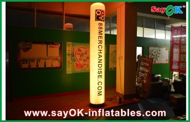 Iklan LED Inflatable Lampu Dekorasi Kolom Pilar Inflatable Dengan Logo Percetakan