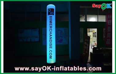 Iklan LED Inflatable Lampu Dekorasi Kolom Pilar Inflatable Dengan Logo Percetakan